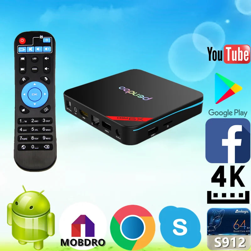 Pendoo X9 pro TV box with VMAX TV Go pre installed (Purchase subscription seperate)) - WorldTvNow
